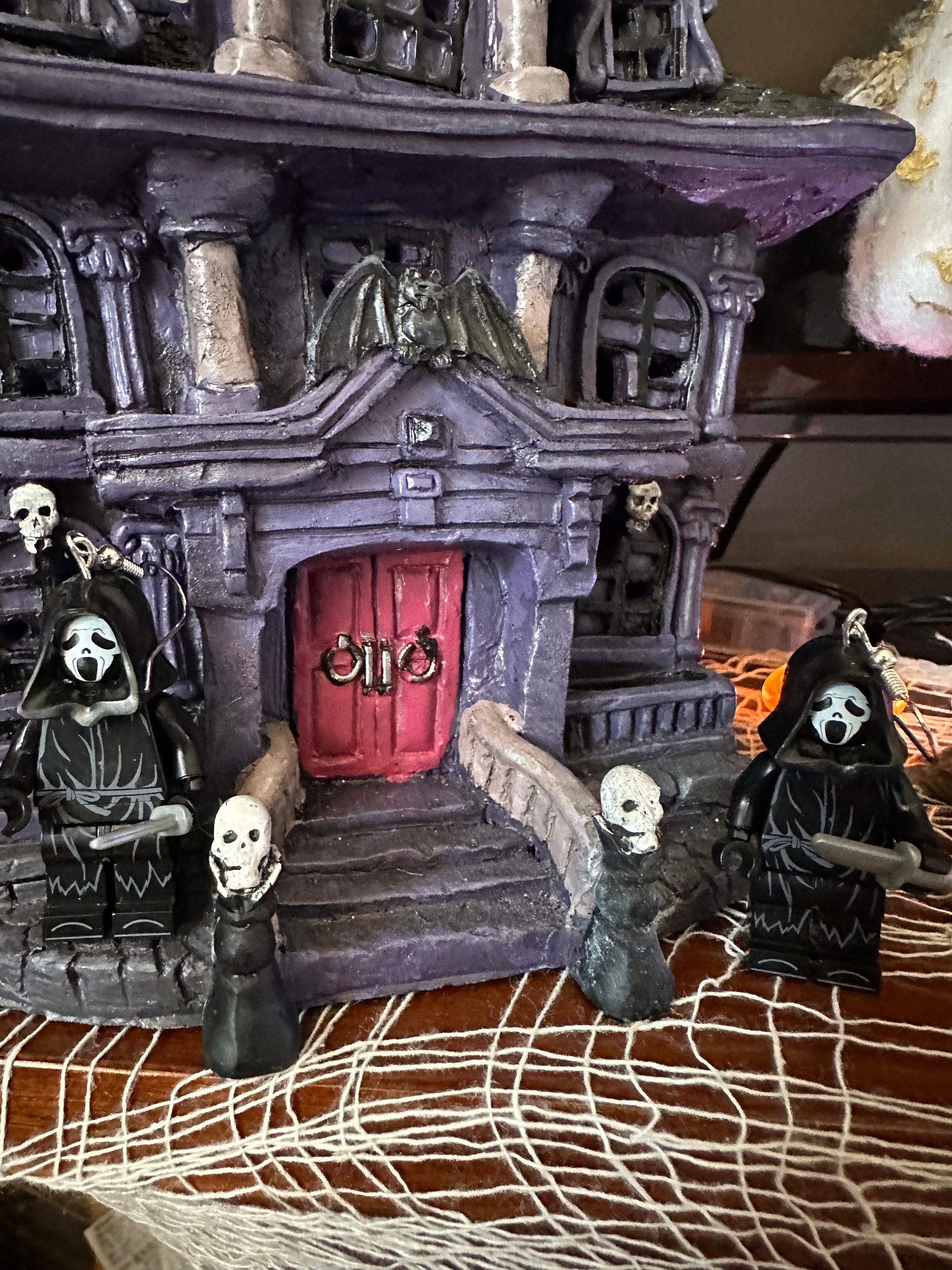 MOC Halloween Jack Skellingtoned House-Nightmareal Before Christmas Ghost  House Building Block Set City Brick Toys for Children