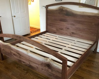 Cama king size live edge walnut