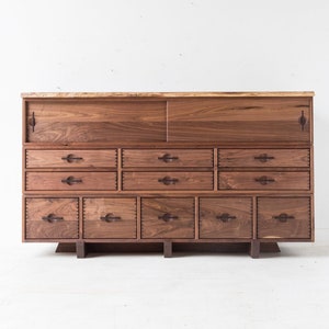 Office credenza in walnut