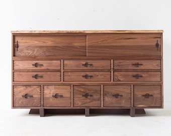 Office credenza in walnut