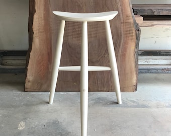 bleached hard maple saddle stool