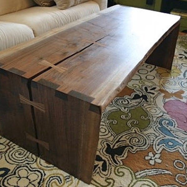 Natural edge coffee table.