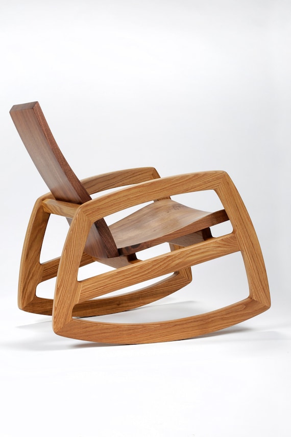 Cascade Rocking Chair in Walnut and White Oak. Etsy UK