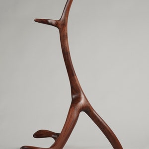 Walnut sculptural guitar stand image 8