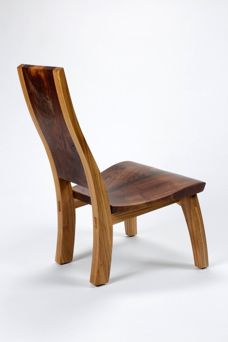 Lounge chair in highly figured walnut and white oak. image 4