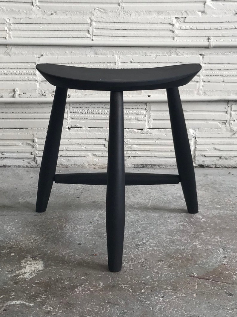 black hard maple saddle stool image 1