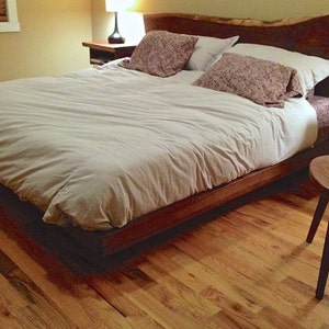 Live edge cherry platform bed. image 5