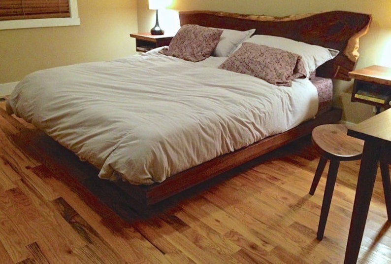 Live edge cherry platform bed. image 5