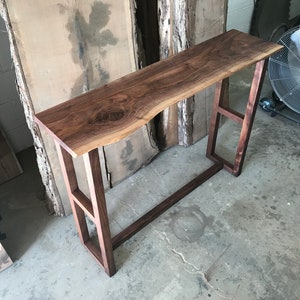 Live Edge Walnut Console - Etsy