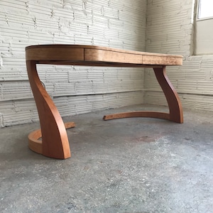 Cherry serpentine desk