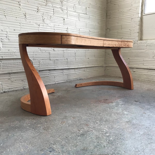 Cherry Wood Desk Organizer Etsy