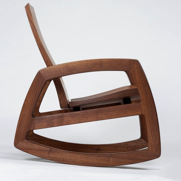 Cascade rocking chair in walnut