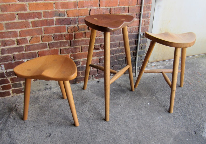 Stools made from sustainably sourced local hardwoods image 1