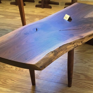 Natural edge coffee table. image 2