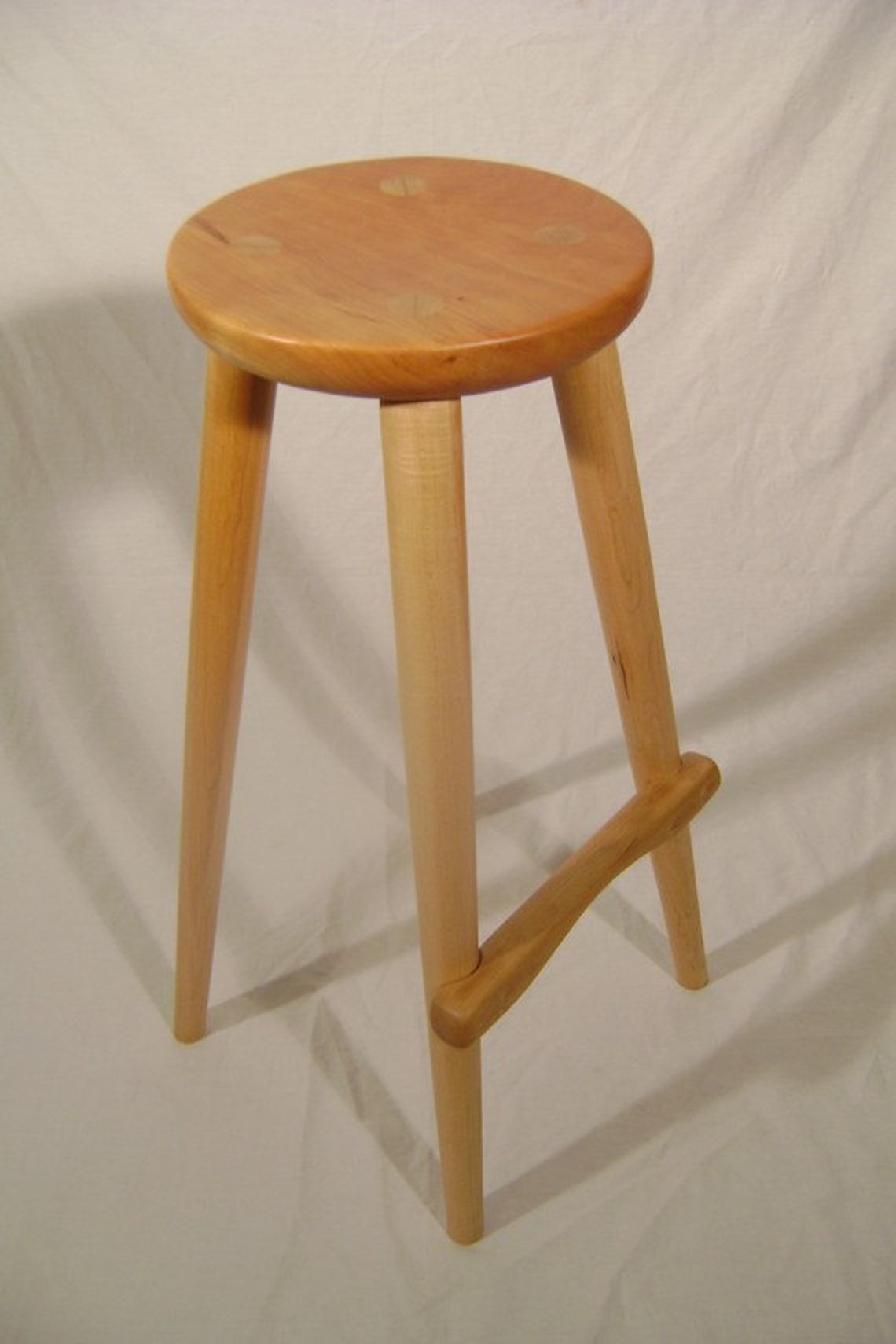 Minimalist Stool Made From Locally Harvested Hardwoods Etsy