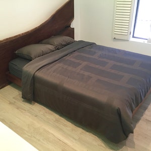 Live edge walnut platform bed image 2