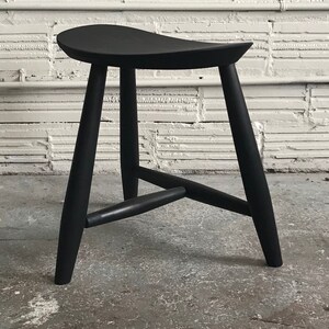black hard maple saddle stool image 2