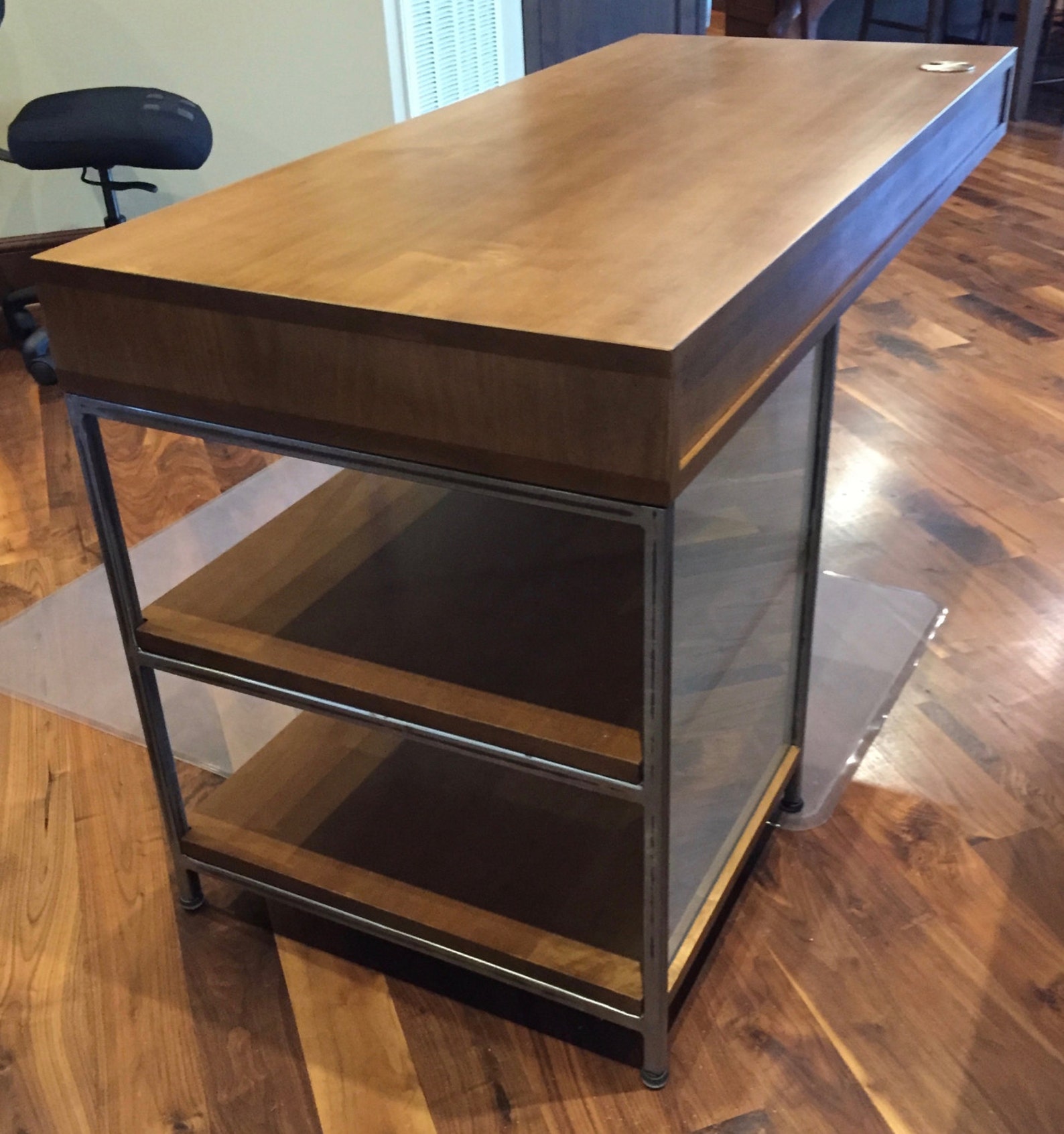 Wood and Metal Desk - Etsy