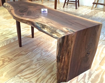 Natural edge coffee table.