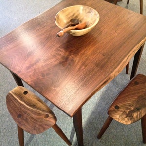 Table made from live edge black walnut