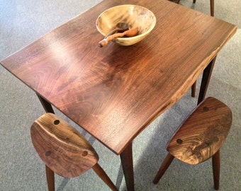 Table made from live edge black walnut