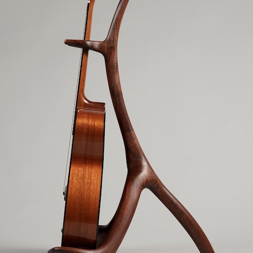 Walnut Sculptural Guitar Stand - Etsy