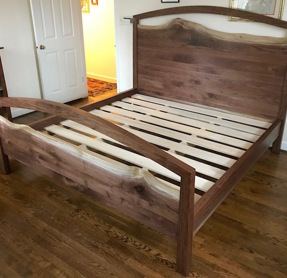 Live edge king size bed frame online