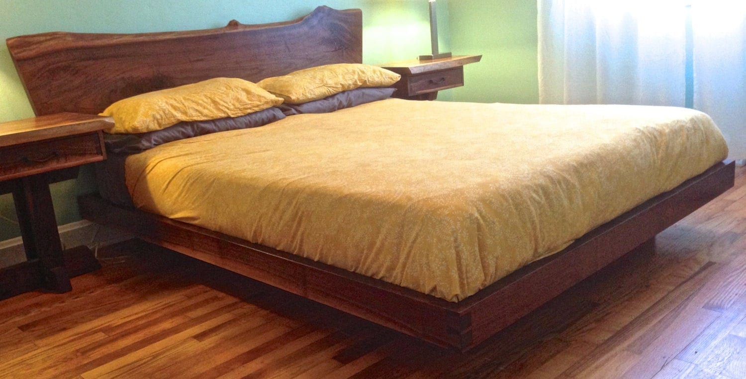 Live edge platform bed deals