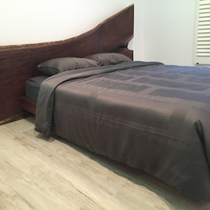 Live edge walnut platform bed image 3