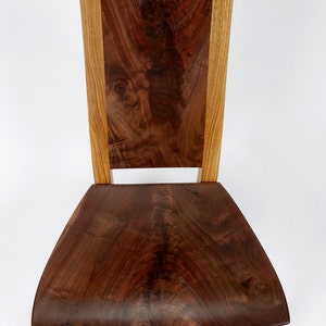 Lounge chair in highly figured walnut and white oak. image 5