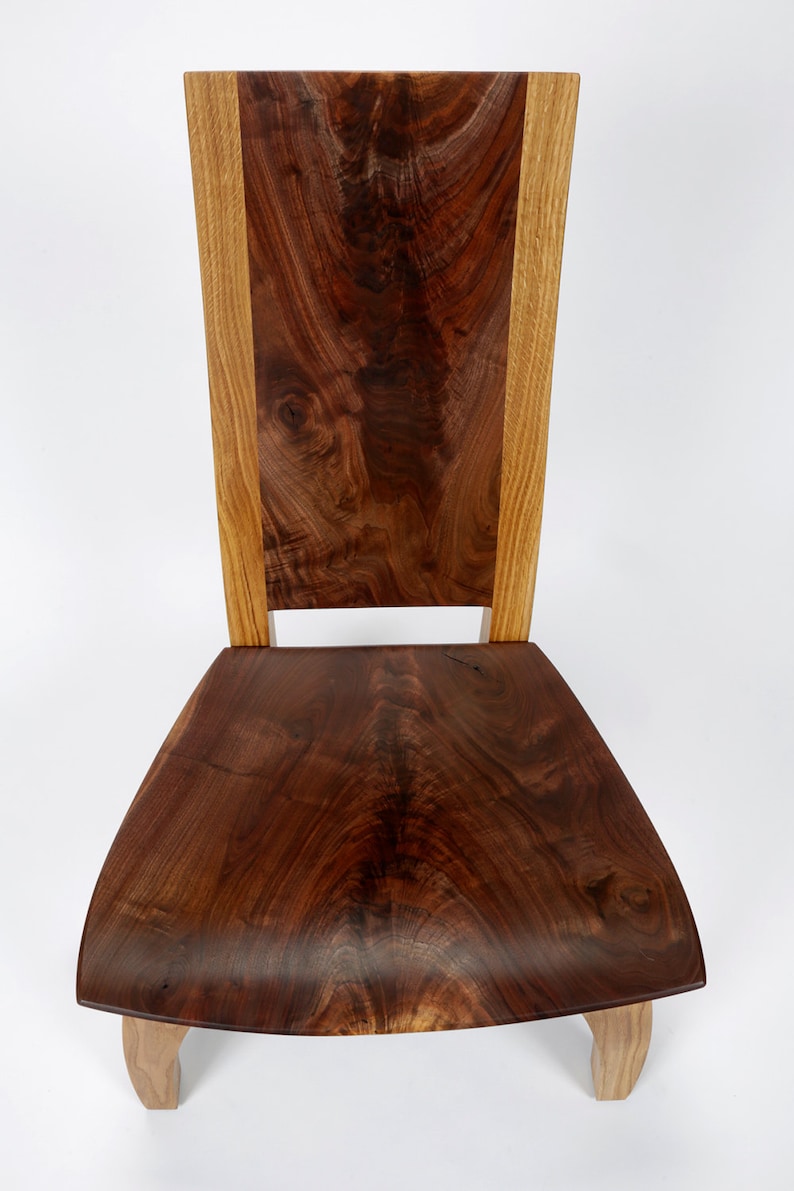 Lounge chair in highly figured walnut and white oak. image 5