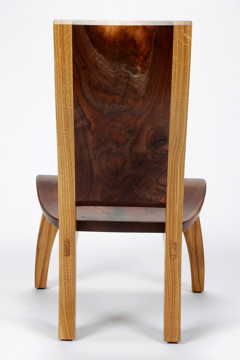 Lounge chair in highly figured walnut and white oak. image 3