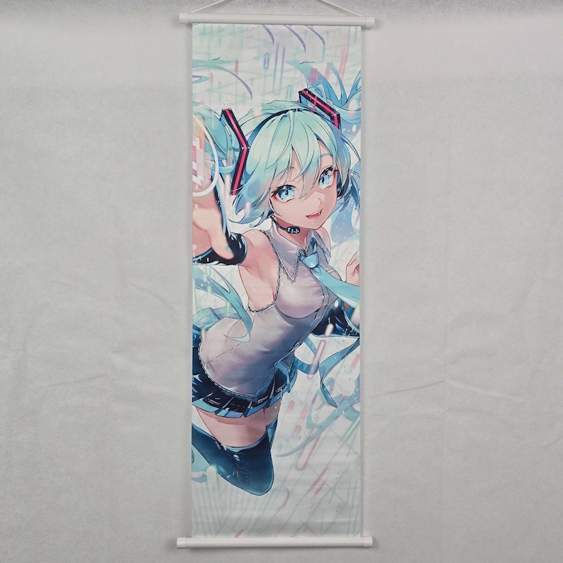 HATSUNE MIKU Vocaloid Tapestry, Scroll, Wallpaper, Poster 70cm x 25cm 12
