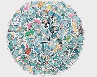 Pack d'autocollants Hatsune Miku – Stickers anime pour ordinateurs portables, téléphones et agendas