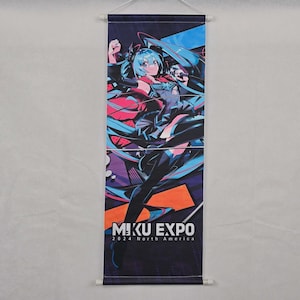 HATSUNE MIKU Vocaloid Tapestry, Scroll, Wallpaper, Poster 70cm x 25cm 1