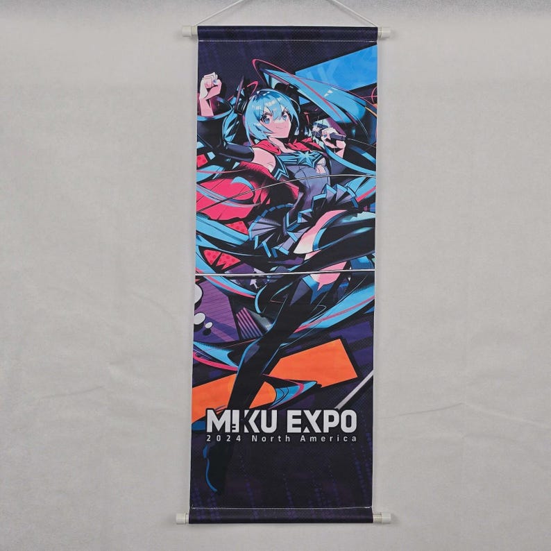 HATSUNE MIKU Vocaloid Tapestry, Scroll, Wallpaper, Poster 70cm x 25cm 1