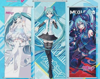 HATSUNE MIKU Vocaloid Tapestry, Scroll, Wallpaper, Poster 70cm x 25cm