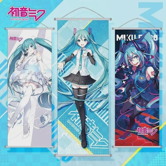 HATSUNE MIKU Vocaloid Tapestry, Scroll, Wallpaper, Poster 70cm x 25cm