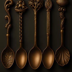Vintage Stainless Steel Coffee Spoons Set: Retro Tea Dessert Utensils
