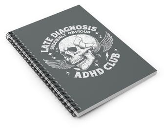 Cahier à spirale du Club TDAH - Diagnostic tardif, TDAH et autisme, TDAH adulte, déficit de l'attention, hyperfocalisation, fonctions exécutives