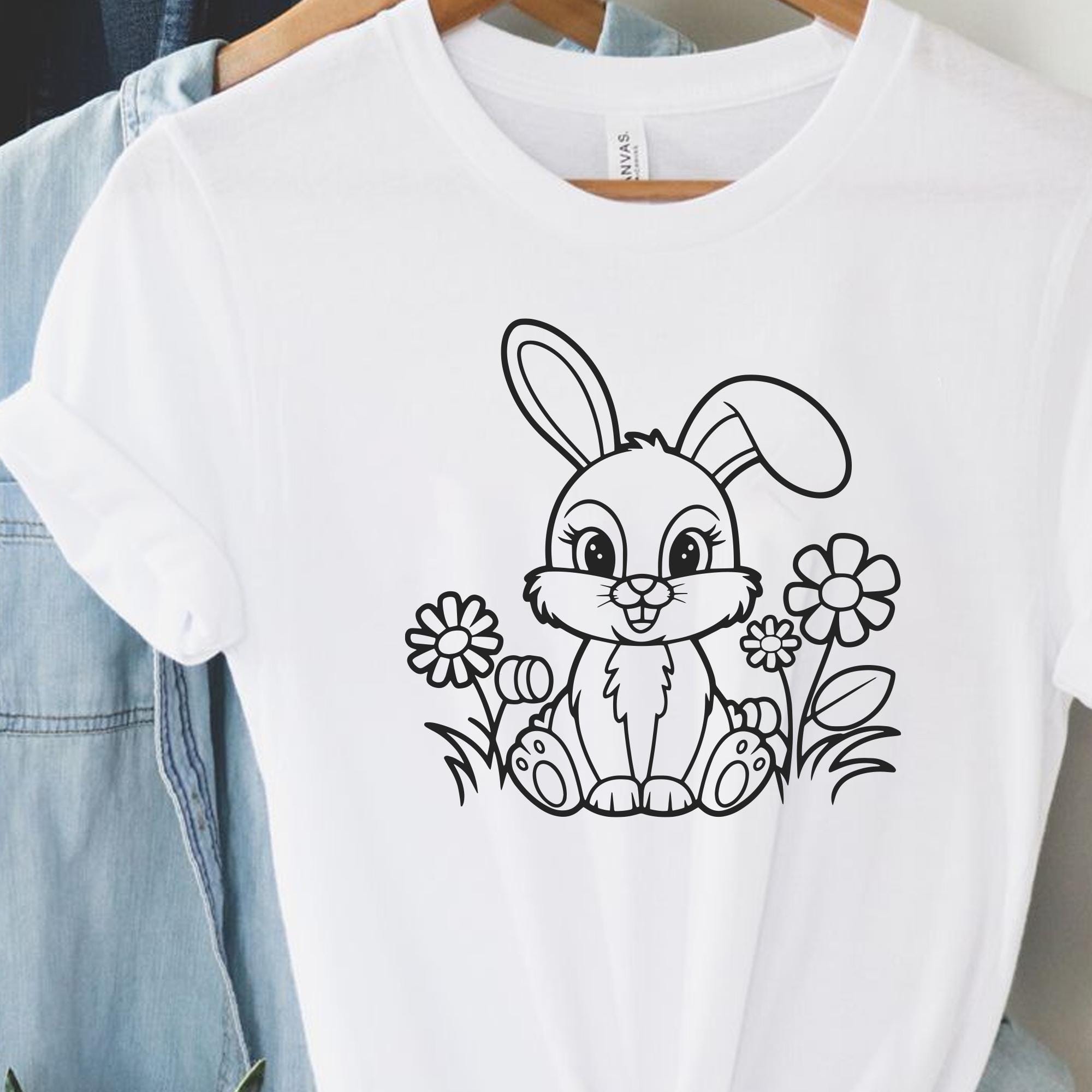 Rabbit SVG Bundle, 40 Bunny Designs, Cute Rabbit Svg, Bunny Outline Svg ...