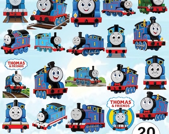 Thomas and Friends SVG Bundle, Train Clipart, Thomas and Friends PNG, Thomas Vector, Cartoon Train svg, Thomas Train party, Train PNG