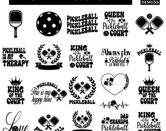 Pickleball Svg Bundle, Pickleball Player Shirt Png Design, Rolig, Paddel, Pickleball, Klippfil, Cricut, Silhuett, Digital Nedladdning