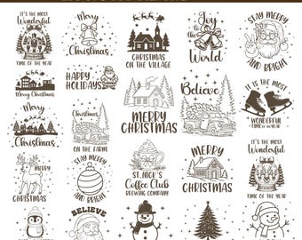 Archivo de grabado de tabla de cortar navideña, tabla de cortar navideña SVG, tabla de cocina de Papá Noel SVG, charcutería navideña, regalo para Papá Noel