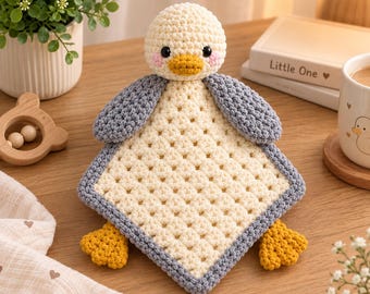 Goose snuggler Lovey Crochet Pattern PDF | Easy Amigurumi Plush Toy | Cute DIY Animal Gift