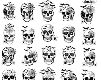 Skull Halloween SVG, Halloween shirt Svg, Spooky Haunted hallows eve Creepy SVG files for Cricut, CNC & Silhouette, Spooky Season mens, Boys