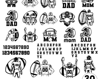 Football Family SVG Bundle, Football Mom Dad, Cricut, Silhouette (Digital Download)