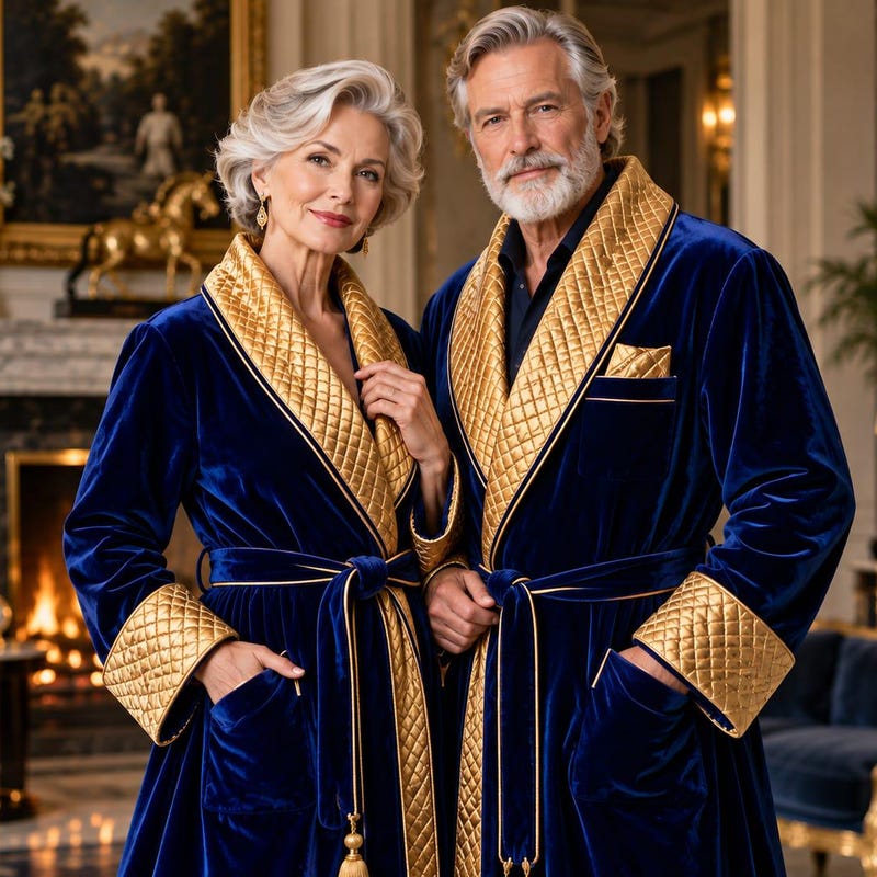 Royal Robe Robe Blue Robe With Gold Trim - Etsy