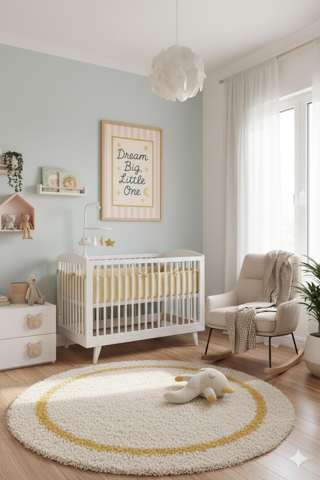Dream Big Little One Nursery Wall Art | Kids Bedroom Decor | Digital ...
