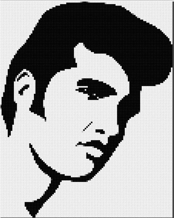 Elvis Presley Inspired 8x10 Cross Stitch Pattern PDF Download | Etsy